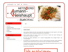 Tablet Screenshot of metzgerei-aumann.de